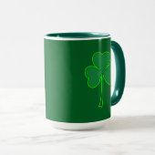 Minimal Shamrock St Patrick’s Day Shirt – caneca Mok (Voorkant rechts)