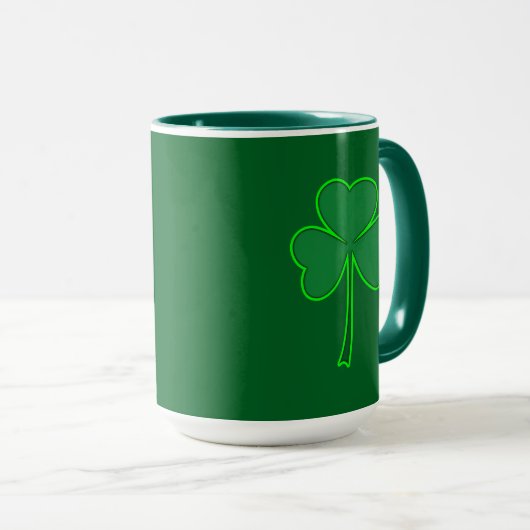Minimal Shamrock St Patrick’s Day Shirt – caneca Mok (Voorkant rechts)
