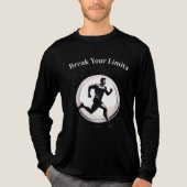 Minimal Silhouette Motion trui – Modern Graphic Tri-Blend Shirt (Voorkant volledig)