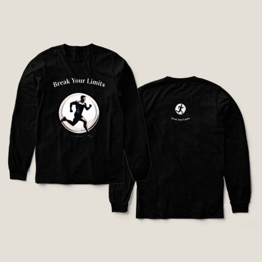 Minimal Silhouette Motion trui – Modern Graphic Tri-Blend Shirt (Voorkant /achterkant)