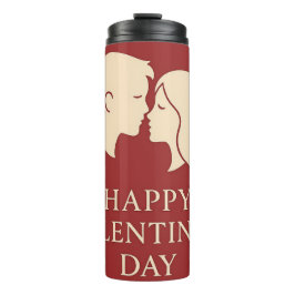Minimal Silhouette Romantic Valentines Travel Thermosbeker