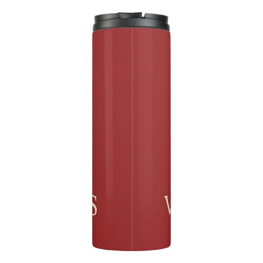 Minimal Silhouette Romantic Valentines Travel Thermosbeker (Achterkant)