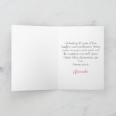 Minimal Silver Lijst Man 25e Jubileum Kaart (Binnen)