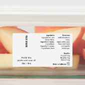 Minimal Simple 1oz 30ml Dropper Bottle Waterproof Labels (Aangebracht)