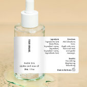 Minimal Simple 1oz 30ml Dropper Bottle Waterproof Labels
