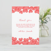 Minimal Simple A Little Sweetheart Baby shower Bedankkaart (Staand voorkant)