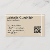 Minimal Simple Black Grey Beige Visitekaartje (Voorkant)