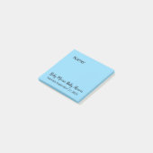 Minimal Simple Blue Fun Vervaldatum Baby shower Sp Post-it® Notes (Schuin)