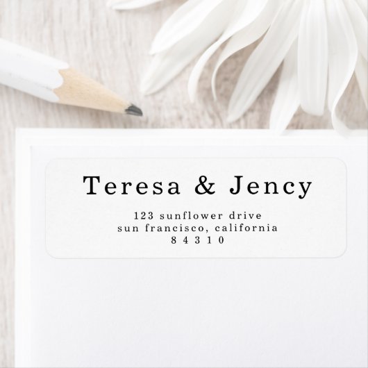 Minimal Simple Clean White Design Etiket (Insitu)