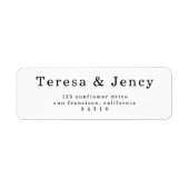 Minimal Simple Clean White Design Etiket (Voorkant)