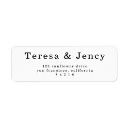 Minimal Simple Clean White Design Etiket