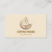 Minimal Simple Coffee Shop barista visitekaartje (Voorkant)