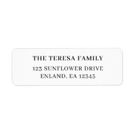 Minimal Simple Elegant White Design Etiket