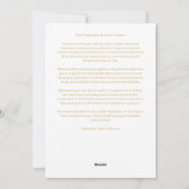 Minimal Simple Exquisite Spanish Fake Golden Photo Feestdagenkaart (Achterkant)