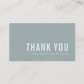 MINIMAL SIMPLE GREY BLUE DANK U LOGO SHOPPING VISITEKAARTJE (Voorkant)