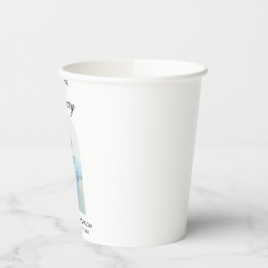Minimal Simple Photo Arch Memorial Papieren Bekers (Links)
