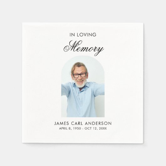 Minimal Simple Photo Arch Memorial Servet (Voorkant)