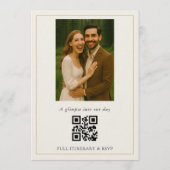 Minimal Simple Photo Wedding Invitation Kaart (Achterkant)