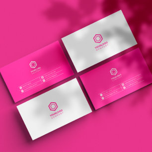 Minimal Simple Pink Feminine Visitekaartje