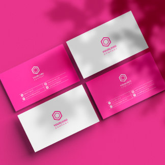 Minimal Simple Pink Feminine Visitekaartje