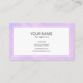 Minimal Simple Pink Purple Gradient Geometric Back Visitekaartje (Achterkant)