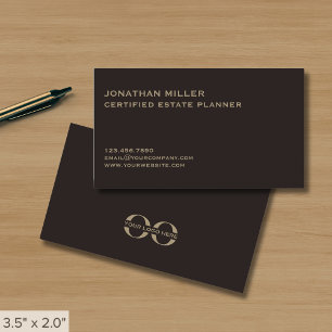 Minimal Simple Professional Brown Visitekaartje