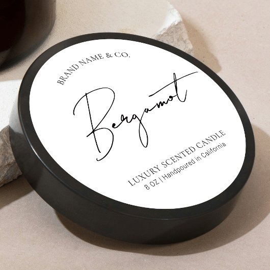 Minimal Simple Professional Candle Jar Lid Label