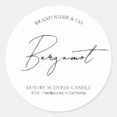 Minimal Simple Professional Candle Jar Lid Label (Voorkant)