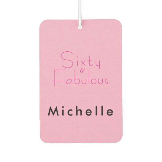 Minimal Sixty & Fabulous 60th Birthday Party Luchtverfrisser (Voorkant)