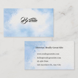 Minimal Sky Blue Business Card Visitekaartje