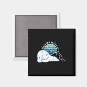 Minimal Sleeping Beer Dunes Retro Sunset Michigan Magneet (Voorkant / Achterkant)