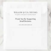 Minimal Small Business Rechthoekige Sticker (Tas)