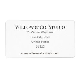 Minimal Small Business Shipping Etiket