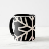 Minimal Snowflake Icon –  Winter Holiday design  Mok (Voorkant links)