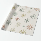 Minimal Snowflakes Seamless Pattern Cadeaupapier (Uitgerold)