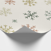Minimal Snowflakes Seamless Pattern Cadeaupapier (Hoek)
