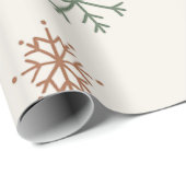 Minimal Snowflakes Seamless Pattern Cadeaupapier (Rol Hoek)