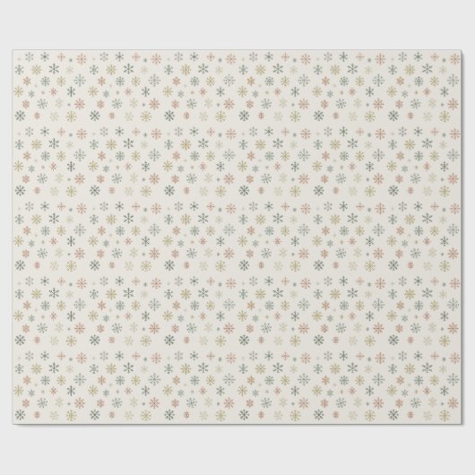 Minimal Snowflakes Seamless Pattern Cadeaupapier (Vlak)