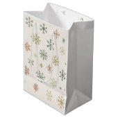 Minimal Snowflakes Seamless Pattern Medium Cadeauzakje (Voorkant Gekanteld)