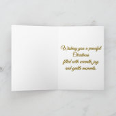 Minimal Snowy Christmas Folded Greeting Card Kaart (Binnen)