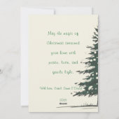 Minimal Snowy Christmas Tree Winter Watercolor Feestdagenkaart (Achterkant)