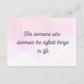 Minimal Soft Quote Greeting Card Thoughtful Gift Informatiekaartje