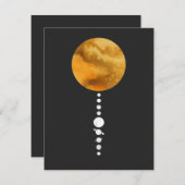 Minimal Solar System Bedankkaart (Voorkant / Achterkant)