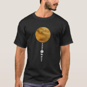 Minimal Solar System - Realistic Space Planets Sci T-shirt (Voorkant)
