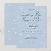 Minimal Something Blue Sparkle Vrijgezellenfeest Kaart (Voorkant / Achterkant)