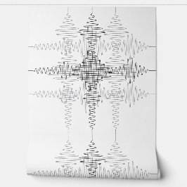 Minimal Sound Wave Pattern Modern Style Behang