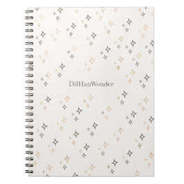 Minimal Sparkle Star Pattern for Everyday Products Notitieboek