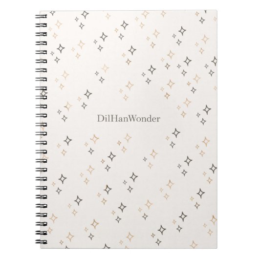 Minimal Sparkle Star Pattern for Everyday Products Notitieboek (Voorkant)
