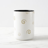 Minimal Spiral Pattern Coffee Mug Tweekleurige Koffiemok (Center)