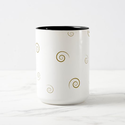 Minimal Spiral Pattern Coffee Mug Tweekleurige Koffiemok (Center)